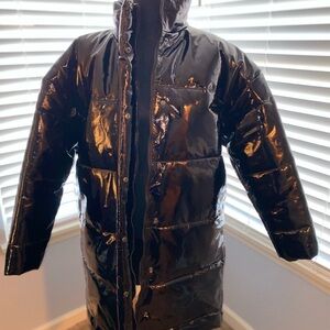 NWT Lita by Ciara Leather Puffer Coat. Limited Edition Med